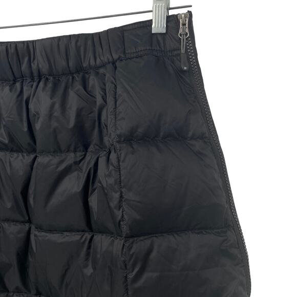 SOLD - NWT AVENTURE Quilted Down Puffer Skirt Knee Length Black Medium Winter - Picture 2 of 6